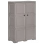 Armadietto in Plastica 79x43x125 cm Effetto Legno Grigio