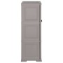 Armadietto in Plastica 79x43x125 cm Effetto Legno Grigio