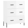 Credenza 69,5x34x90 cm in Legno Multistrato Bianco Lucido