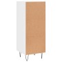 Credenza Bianco Lucido 34,5x34x90 cm in Legno Multistrato