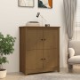 Credenza Miele 83x41,5x100 cm in Legno Massello di Pino