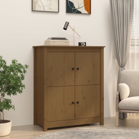 Credenza Miele 83x41,5x100 cm in Legno Massello di Pino