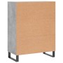 Credenza Grigio Cemento 69,5x34x90 cm in Legno Multistrato