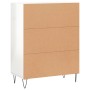 Credenza 69,5x34x90 cm in Legno Multistrato Bianco Lucido