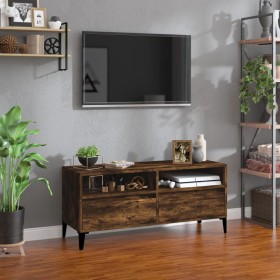 Mobile TV Rovere Fumo 100x34,5x44,5 cm in Legno Multistrato