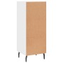 Credenza Bianco Lucido 34,5x34x90 cm in Legno Multistrato