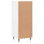 Credenza Bianco Lucido 34,5x34x90 cm in Legno Multistrato