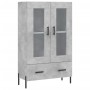 Credenza Grigio Cemento 69,5x31x115 cm in Legno Multistrato