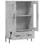 Credenza Grigio Cemento 69,5x31x115 cm in Legno Multistrato