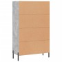 Credenza Grigio Cemento 69,5x31x115 cm in Legno Multistrato