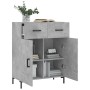 Credenza Grigio Cemento 69,5x34x90 cm in Legno Multistrato