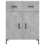 Credenza Grigio Cemento 69,5x34x90 cm in Legno Multistrato