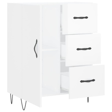 Credenza 69,5x34x90 cm in Legno Multistrato Bianco Lucido