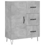 Credenza Grigio Cemento 69,5x34x90 cm in Legno Multistrato