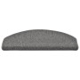 Tappetini per Scale 15 pz Grigio Scuro 65x24x4 cm