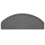 Tappetini per Scale 15 pz Grigio Scuro 65x24x4 cm