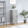 Credenza Grigio Cemento 34,5x34x90 cm in Legno Multistrato