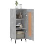 Credenza Grigio Cemento 34,5x34x90 cm in Legno Multistrato