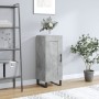 Credenza Grigio Cemento 34,5x34x90 cm in Legno Multistrato