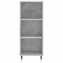 Credenza Grigio Cemento 34,5x32,5x90 cm in Legno Multistrato