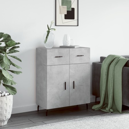 Credenza Grigio Cemento 69,5x34x90 cm in Legno Multistrato