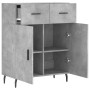 Credenza Grigio Cemento 69,5x34x90 cm in Legno Multistrato