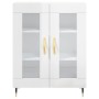 Credenza 69,5x34x90 cm in Legno Multistrato Bianco Lucido