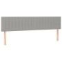 Letto a Molle Materasso e LED Grigio Chiaro 200x200 cm Tessuto