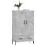 Credenza Grigio Cemento 69,5x31x115 cm in Legno Multistrato