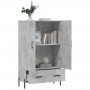 Credenza Grigio Cemento 69,5x31x115 cm in Legno Multistrato