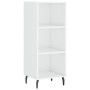 Credenza Bianco Lucido 34,5x32,5x90 cm in Legno Multistrato