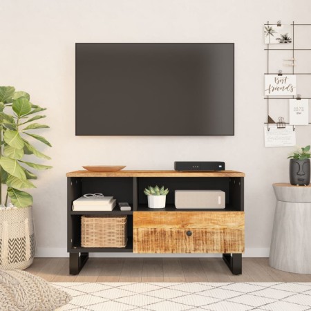 Mobile TV 80x33x46cm Legno Massello Mango e Legno Multistrato