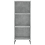 Credenza Grigio Cemento 34,5x32,5x90 cm in Legno Multistrato