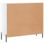 Credenza Bianco Lucido 90x34x80 cm in Legno Multistrato