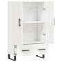 Credenza Bianco Lucido 69,5x31x115 cm in Legno Multistrato