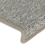 Tappetini per Scale 15 pz 65x21x4 cm Bianchi e Grigi