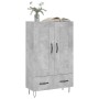 Credenza Grigio Cemento 69,5x31x115 cm in Legno Multistrato