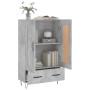 Credenza Grigio Cemento 69,5x31x115 cm in Legno Multistrato