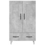 Credenza Grigio Cemento 69,5x31x115 cm in Legno Multistrato