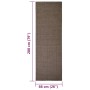 Tappeto in Sisal Naturale 66x200 cm Marrone