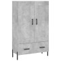 Credenza Grigio Cemento 69,5x31x115 cm in Legno Multistrato