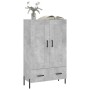 Credenza Grigio Cemento 69,5x31x115 cm in Legno Multistrato