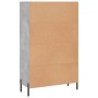 Credenza Grigio Cemento 69,5x31x115 cm in Legno Multistrato