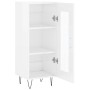 Credenza Bianco Lucido 34,5x34x90 cm in Legno Multistrato