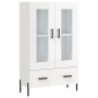 Credenza Bianco Lucido 69,5x31x115 cm in Legno Multistrato