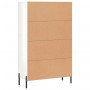 Credenza Bianco Lucido 69,5x31x115 cm in Legno Multistrato