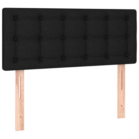 Letto a Molle con Materasso e LED Nero 80x200 cm in Tessuto