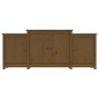 Credenza Marrone Miele 164x37x68 cm in Legno Massello di Pino