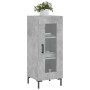 Credenza Grigio Cemento 34,5x34x90 cm in Legno Multistrato