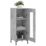 Credenza Grigio Cemento 34,5x34x90 cm in Legno Multistrato